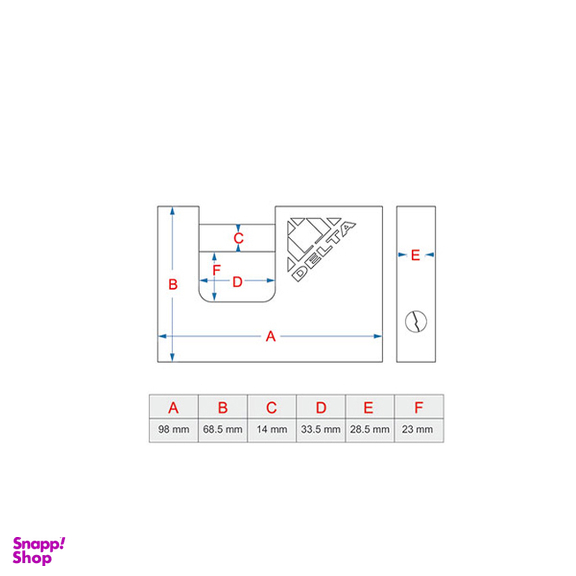 قفل کتابی روکش دار کامپیوتری دلتا (Delta) مدل A-98