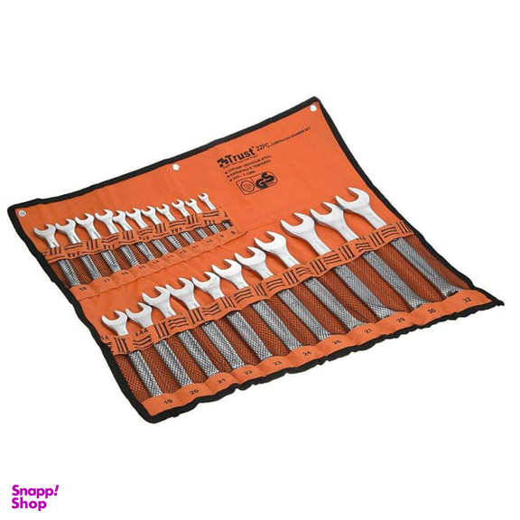 آچار یک سر تخت یک سر رینگ تراست (Trust) مدل C-22PCS-SET مجموعه 22 عددی