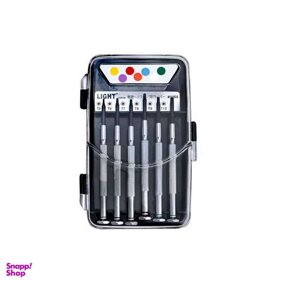 پیچ گوشتی موبایل ستاره ای لایت (Light) مدل 1068 مجموعه 6 عددی