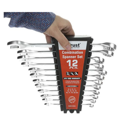 آچار یک سر تخت یک سر رینگ تراست (Trust) مدل C-12PCS-SET-P مجموعه 12 عددی