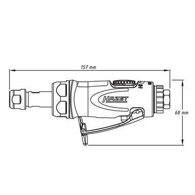 فرز انگشتی بادی گلو کوتاه هازت (Hazet) مدل 9032N-1