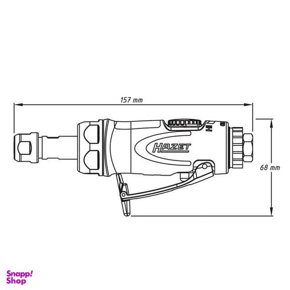 فرز انگشتی بادی گلو کوتاه هازت (Hazet) مدل 9032N-1