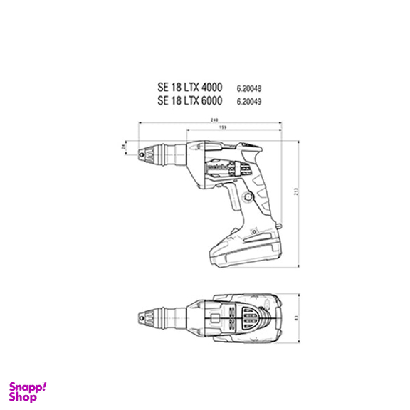 پیچ گوشتی شارژی 18 ولت متابو (Metabo) مدل SE18LTX4000-B