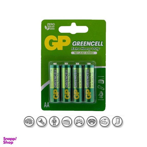 باتری قلمی AA جی پی (JP) مدل GP15G بسته 4 عددی