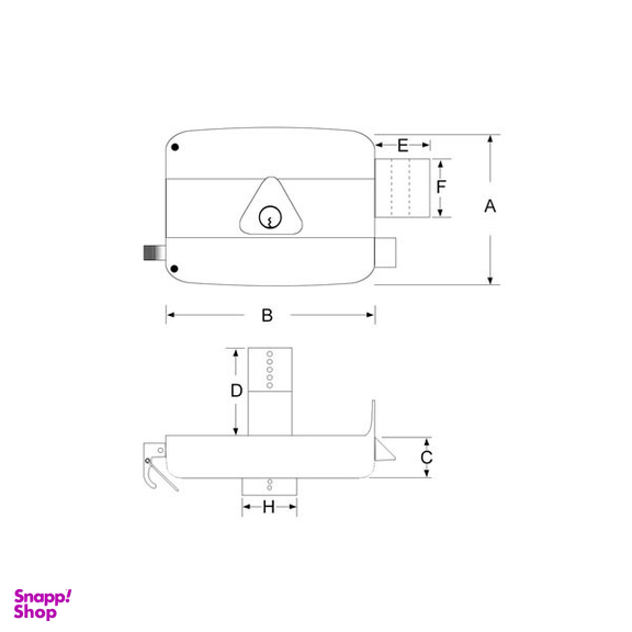 قفل درب حیاطی پارس (Pars) مدل DL-120 همراه با کلید معمولی