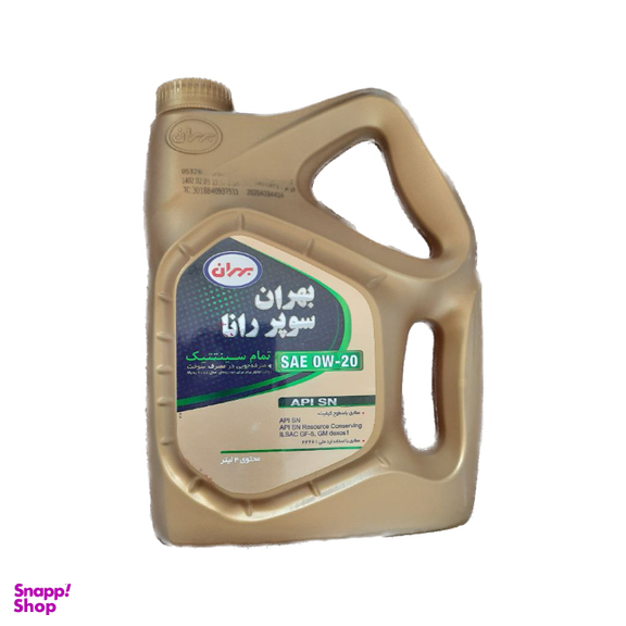 روغن بهران سوپر رانا 0_20 تمام سنتتک API SN حجم 4 لیتر