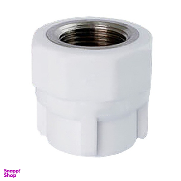 بوشن یکسر فلزی سفید آذین لوله سایز 3.4×25 میلی متر