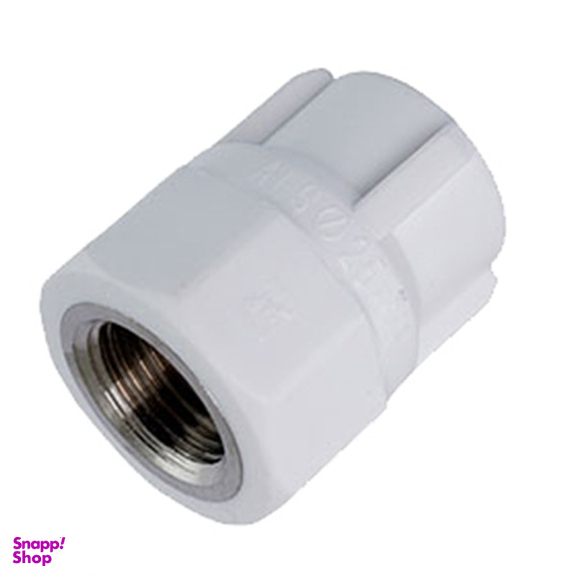 بوشن یکسر فلزی سفید آذین لوله سایز 1×32 میلی متر
