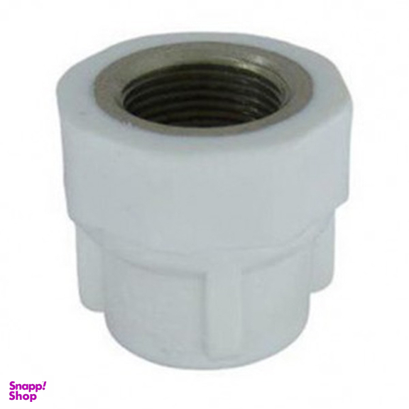 بوشن یکسر فلزی سفید آذین لوله سایز 1×32 میلی متر