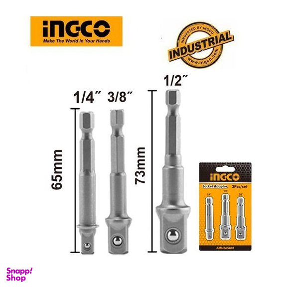 آچار بکس اینکو (Ingco) مدل A-M-N-365A01 مجموعه 3 عددی