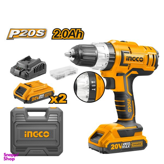 دریل پیچ گوشتی چکشی شارژی اینکو (Ingco) مدل CIDLI20031