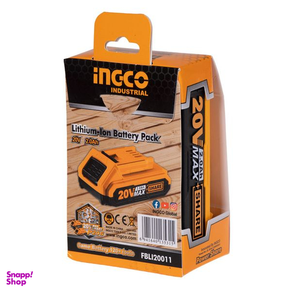 باطری شارژی 20 ولت 2 آمپر اینکو (Ingco) مدل FB-LI-20011