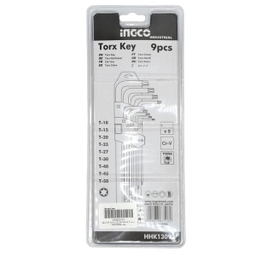 آچار آلن ستاره ای اینکو (Ingco) مدل H-H-K-13092 مجموعه 9 عددی