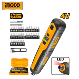 پیچ گوشتی شارژی اینکو (Ingco) مدل CSDLI0403-4V مجموعه 45 عددی