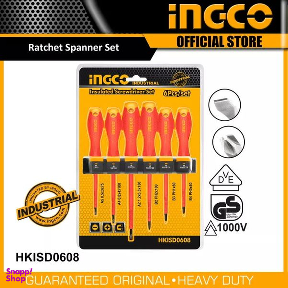 پیچ گوشتی اینکو (Ingco) مدل HKISD-0608 مجموعه 6 عددی