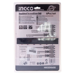 پیچ گوشتی اینکو (Ingco) مدل HKISD-0608 مجموعه 6 عددی