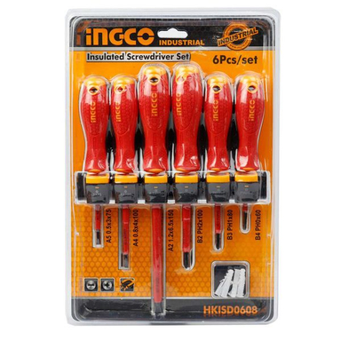 پیچ گوشتی اینکو (Ingco) مدل HKISD-0608 مجموعه 6 عددی