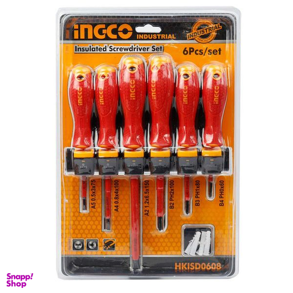 پیچ گوشتی اینکو (Ingco) مدل HKISD-0608 مجموعه 6 عددی