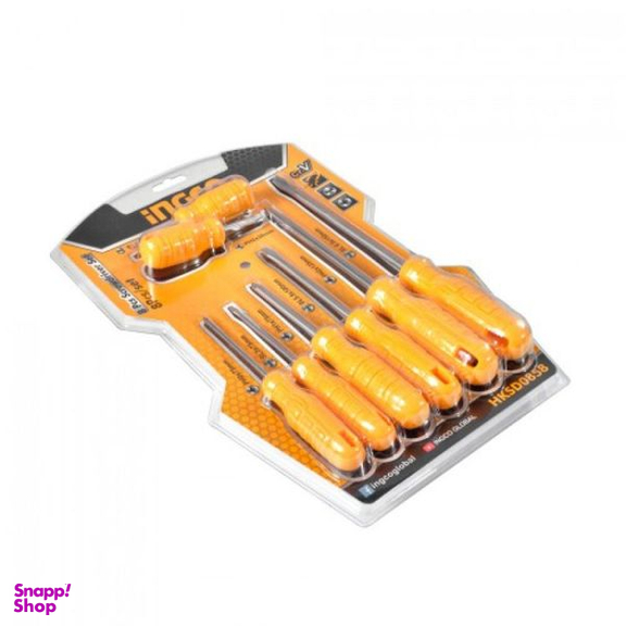 پیچ گوشتی اینکو (Ingco) مدل HK-SD-0858 مجموعه 8 عددی