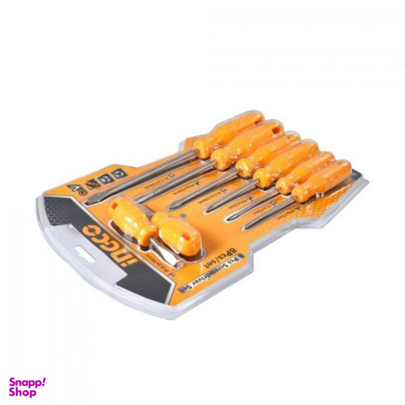 پیچ گوشتی اینکو (Ingco) مدل HK-SD-0858 مجموعه 8 عددی