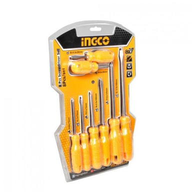 پیچ گوشتی اینکو (Ingco) مدل HK-SD-0858 مجموعه 8 عددی