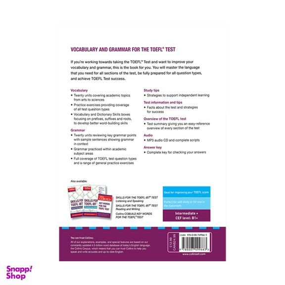 Collins Vocabulary and Grammar for the TOEFL Test