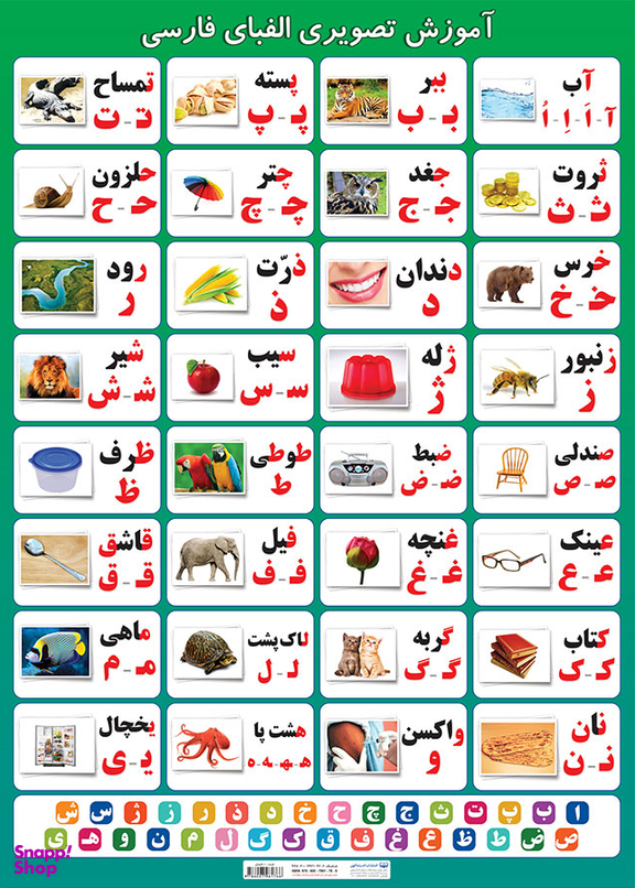 پوستر آموزشی الفبای فارسی
