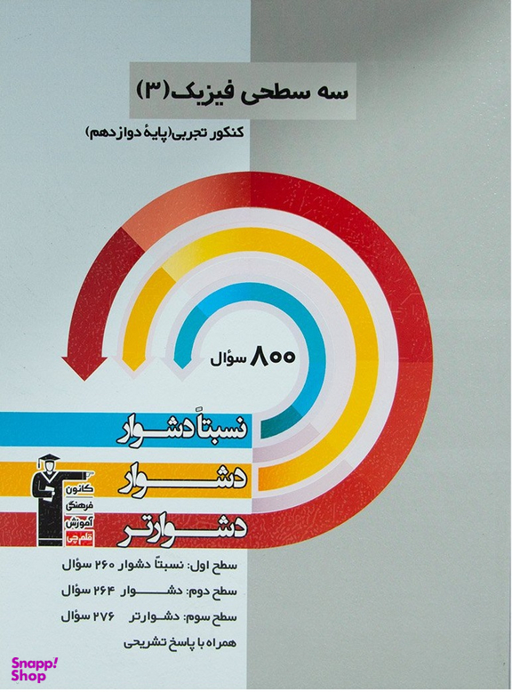 کتاب سه سطحی فیزیک دوازدهم تجربی اثر جمعی از نویسندگان انتشارات کانون فرهنگی آموزش قلم چی
