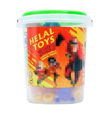 اسباب بازی بلوک ساختنی سطلی آجری هلال تویز (Helal Toys)مدل 3020