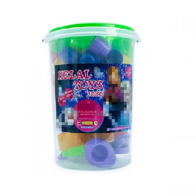 اسباب بازی بلوک ساختنی سطلی آجری هلال تویز (Helal Toys) مدل 3080