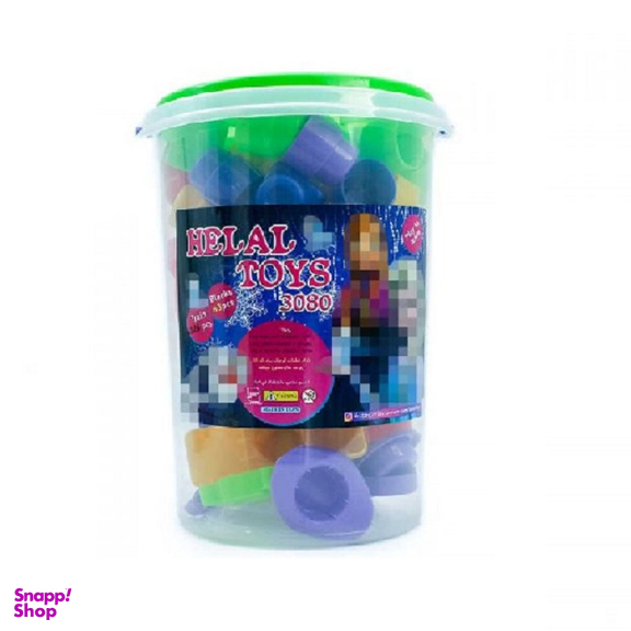 اسباب بازی بلوک ساختنی سطلی آجری هلال تویز (Helal Toys) مدل 3080
