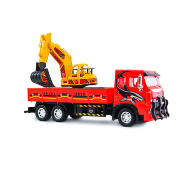 اسباب بازی کامیون حمل بیل مکانیکی درج