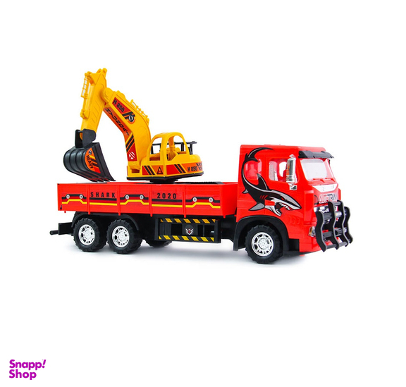 اسباب بازی کامیون حمل بیل مکانیکی درج