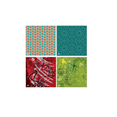کاردستی کاغذ اوریگامی 15*15 تک رو نقوش ایرانی اوریمان (Oriman)
