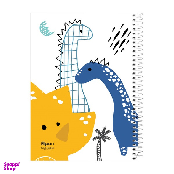 دفتر 40 برگ سیمی الیپون (Elipon) طرح فانتزی کد 2141207