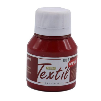 رنگ پارچه سوداکو (Sodaco) کد Deep Red1806 حجم 55 میلی لیتر