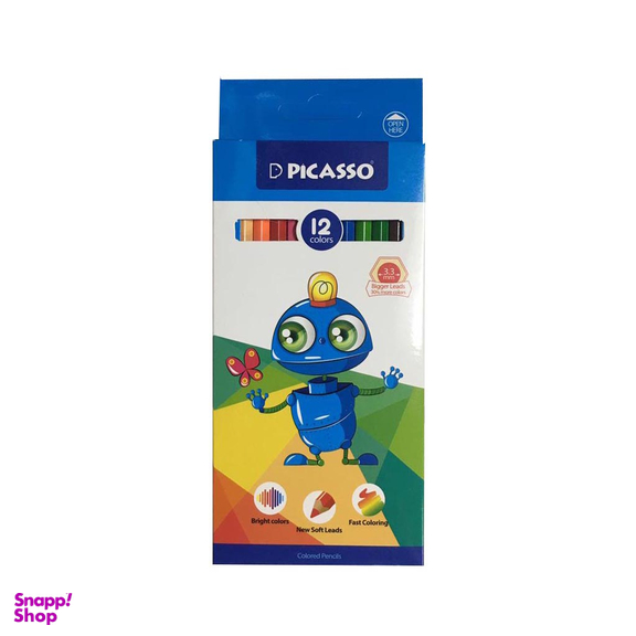 مداد رنگی پیکاسو (Picasso) جعبه مقوایی 12 رنگ
