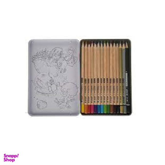 مداد رنگی 3+12 رنگ آریا (Arya) کد 3021 جعبه فلزی