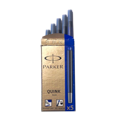 جوهر خودنویس پارکر (Parker) مدل Quink بسته 5 عددی رنگ آبی