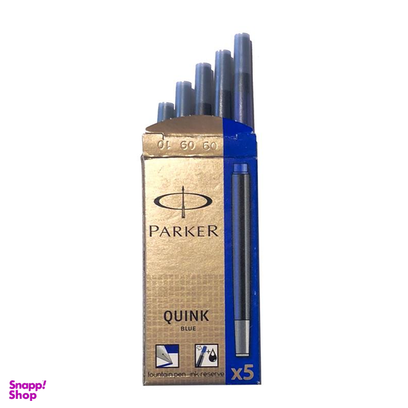 جوهر خودنویس پارکر (Parker) مدل Quink بسته 5 عددی رنگ آبی