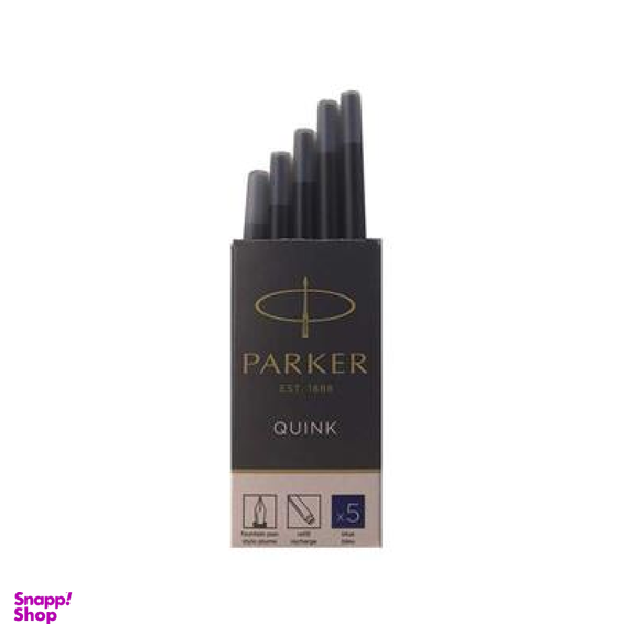 جوهر خودنویس پارکر (Parker) مدل Quink بسته 5 عددی رنگ آبی تیره