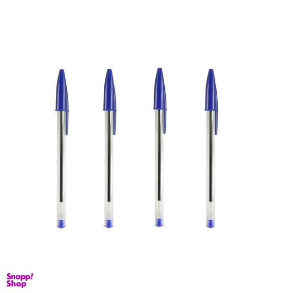 خودکار بیک (Bic) سری 1.0 مدل کریستال بسته 4 عددی آبی