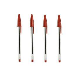 خودکار بیک (Bic) سری 1.0 مدل کریستال بسته 4 عددی قرمز