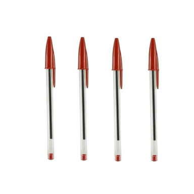 خودکار بیک (Bic) سری 1.0 مدل کریستال بسته 4 عددی قرمز