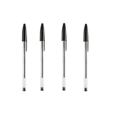 خودکار بیک (Bic) سری 1.0 مدل کریستال بسته 4 عددی مشکی