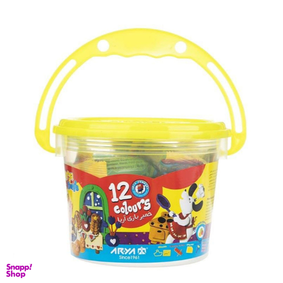 خمیر بازی سطلی 12 رنگ آریا (Arya) کد 1069