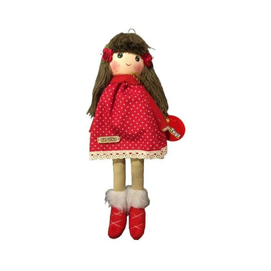 عروسک پونه بزرگ لباس قرمز