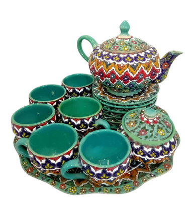 ست چایخوری مینا کاری کادوی ایرانی (Kadoirani)