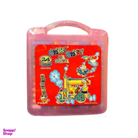 پاستل روغنی چیکی چیکی (Chiki Chiki) مدل 24 رنگ جعبه نارنجی