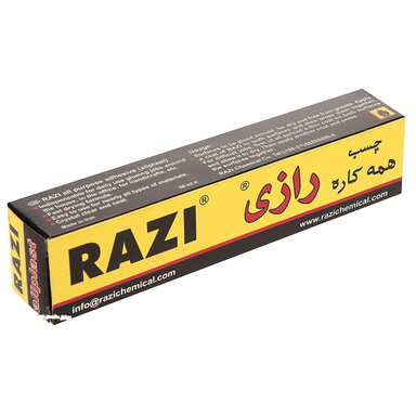 چسب مایع رازی بی رنگ حجم 50 میلی متر